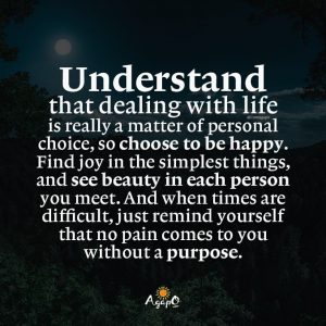Understand dealing with life
